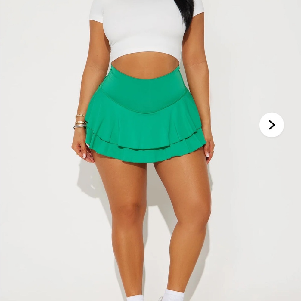 Fashion Nova Green Active Skirt